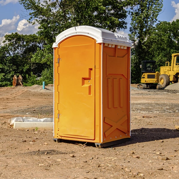 how often are the portable restrooms cleaned and serviced during a rental period in Gully